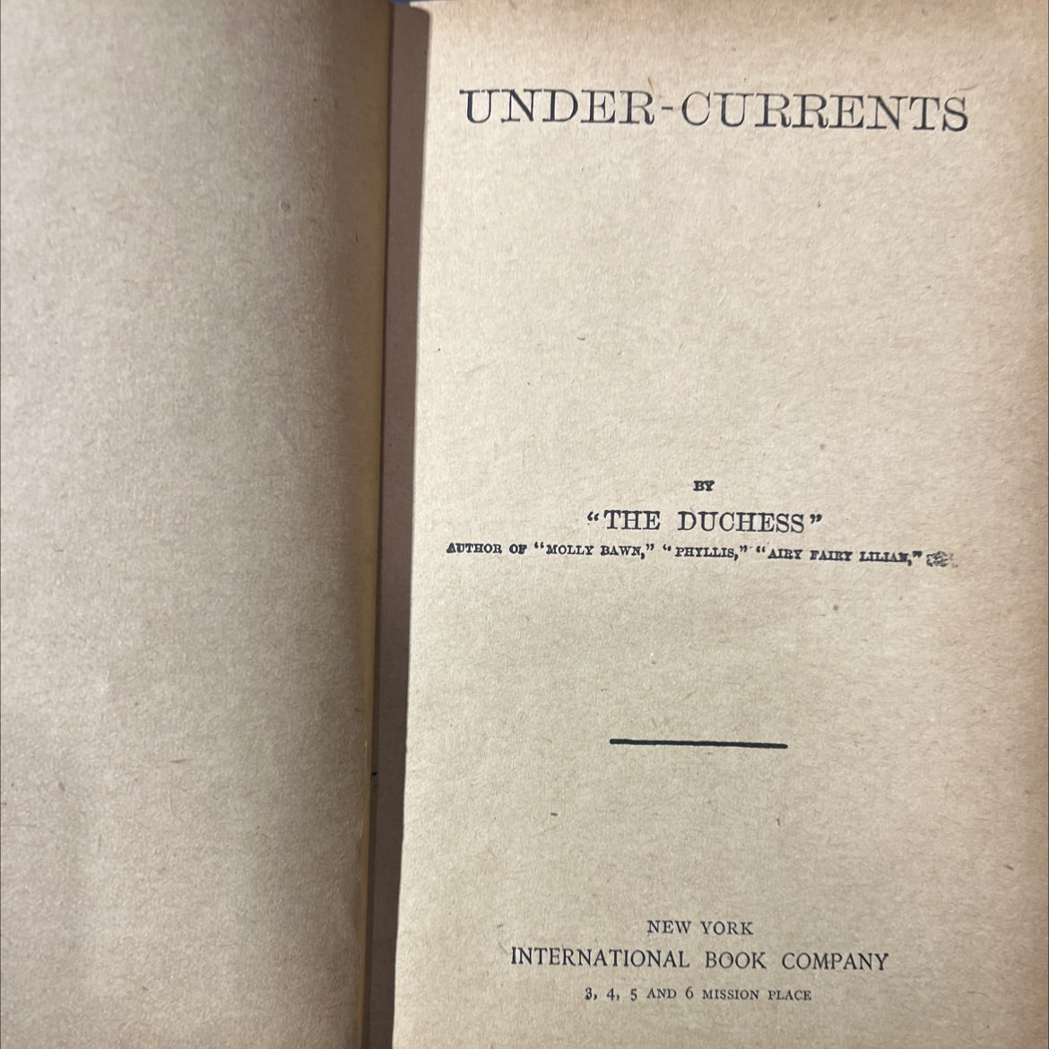 under-currents book, by the duchess, unknown Hardcover image 3
