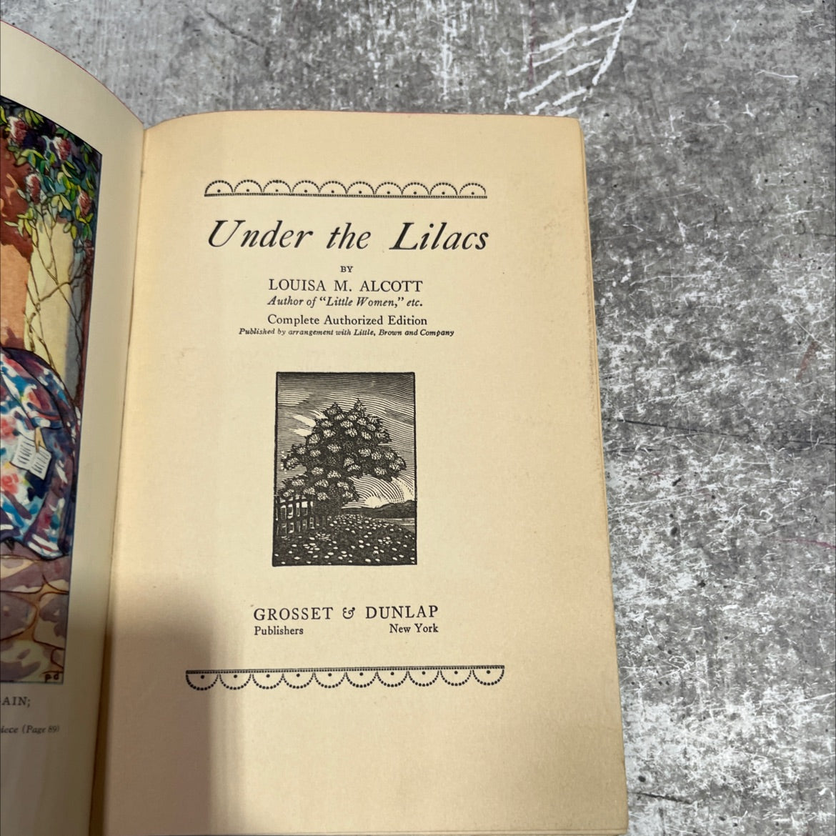under the lilacs book, by louisa m. alcott, 1919 Hardcover image 2