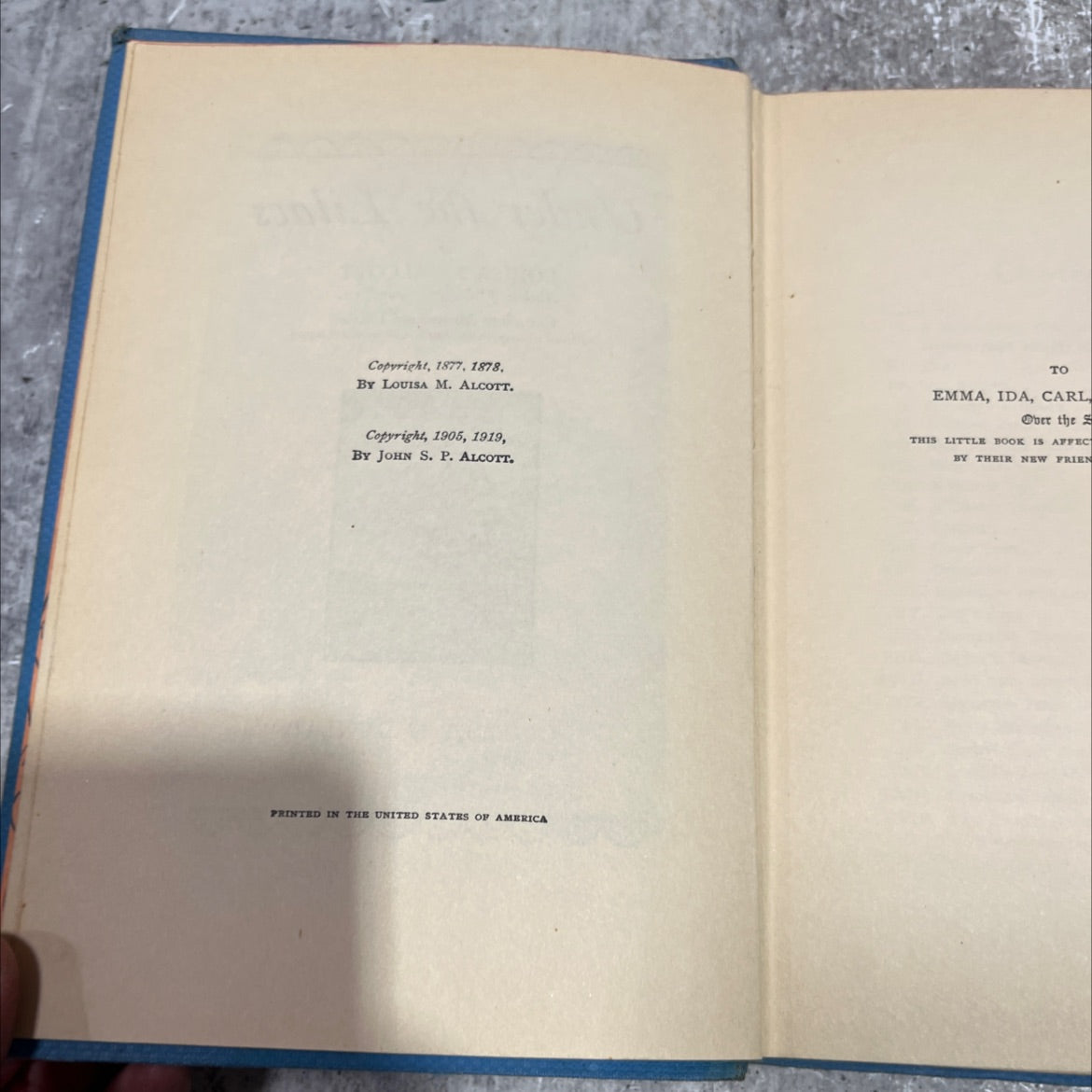 under the lilacs book, by louisa m. alcott, 1919 Hardcover image 3