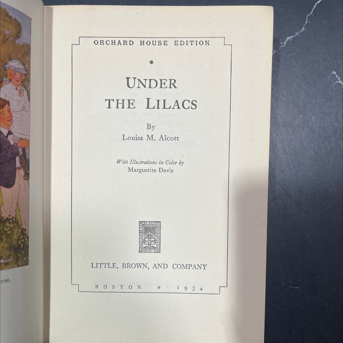 under the lilacs book, by louisa m. alcott, 1934 Hardcover image 2