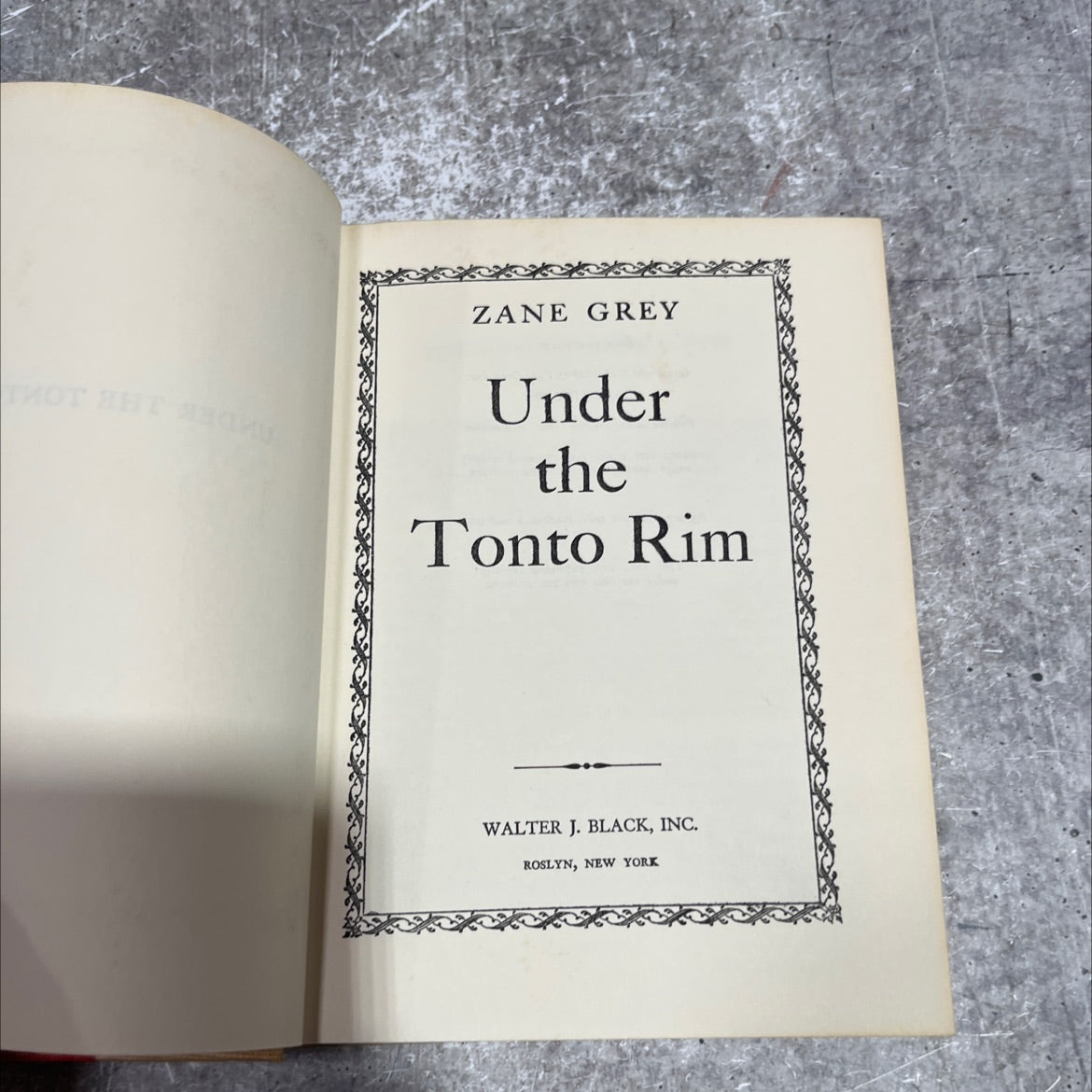 under the tonto rim book, by zane grey, 1954 Hardcover image 2