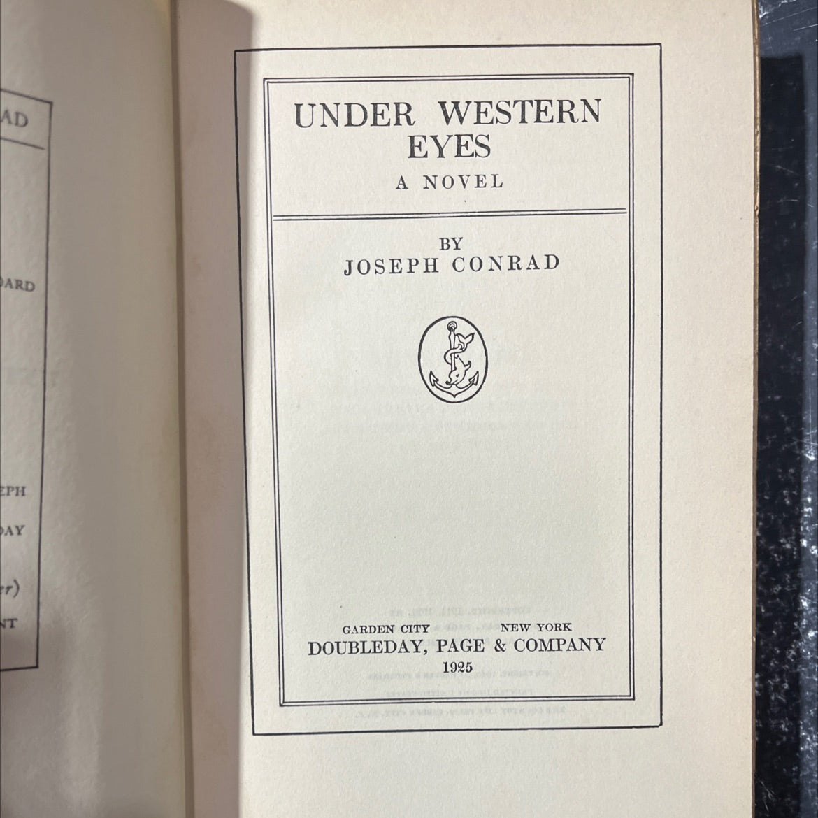 under western eyes book, by joseph conrad, 1925 Hardcover image 2