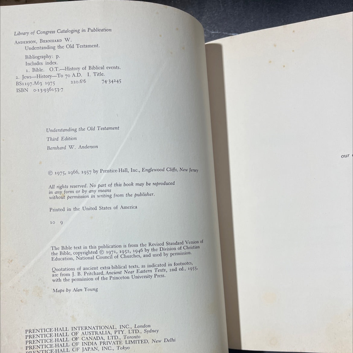 understanding the old testament book, by bernhard w. anderson, 1975 Hardcover image 3