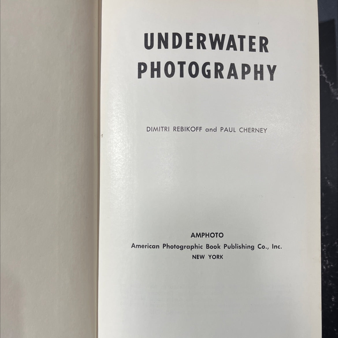 underwater photography book, by dimitri rebikoff and paul cherney, 1965 Hardcover image 2