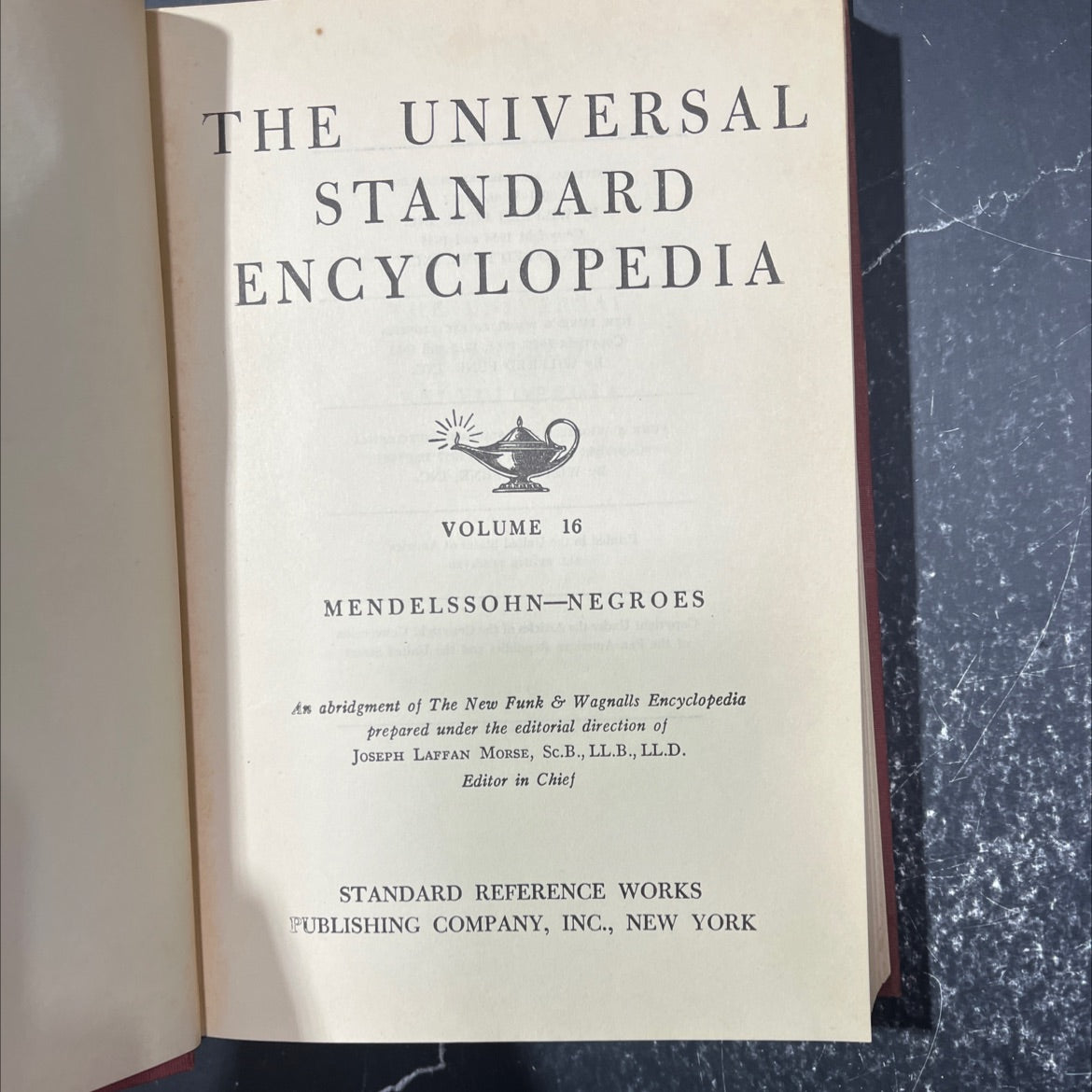 universal standard encyclopedia volume 16 mendelssohn-negroes book, by joseph laffan morse, 1957 Hardcover image 2