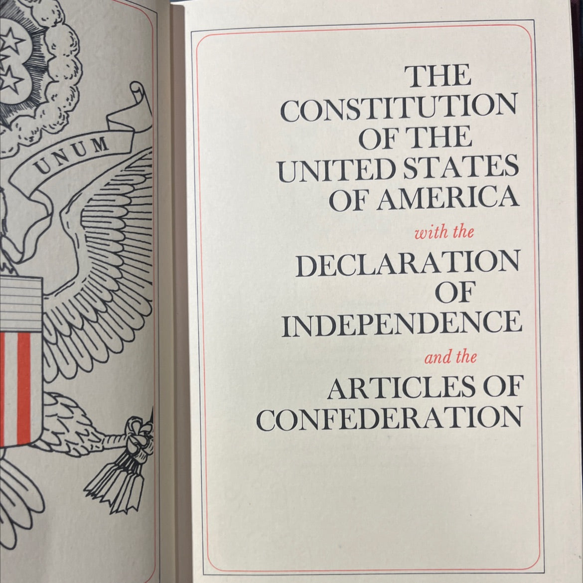 unum the constitution of the united states of america with the declaration of independence and the articles of image 2