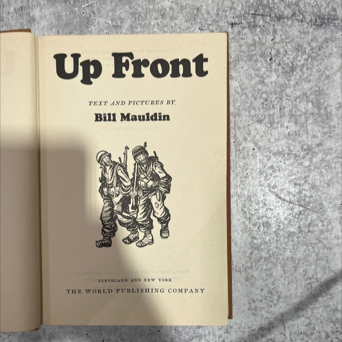 up front book, by Bill Mauldin, 1945 Hardcover image 2