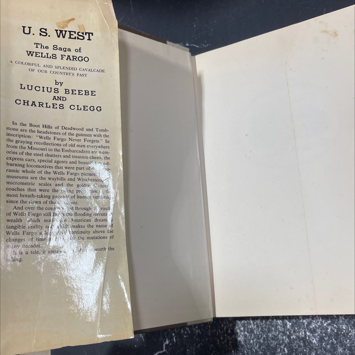 us.wes the saga of wells farge book, by lucius beebe and charles clegg, 1949 Hardcover image 4