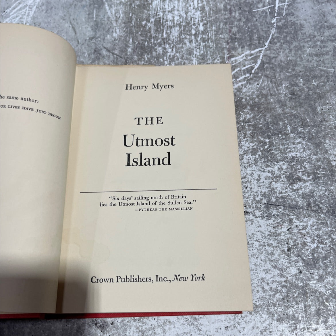 utmost island book, by henry myers, 1951 Hardcover image 2