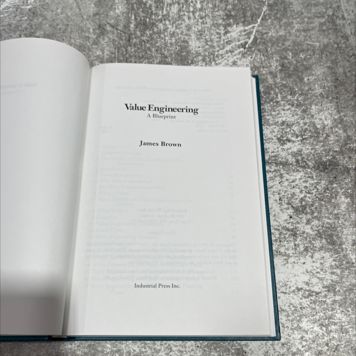 value engineering a blueprint book, by James Brown, 1992 Hardcover image 2