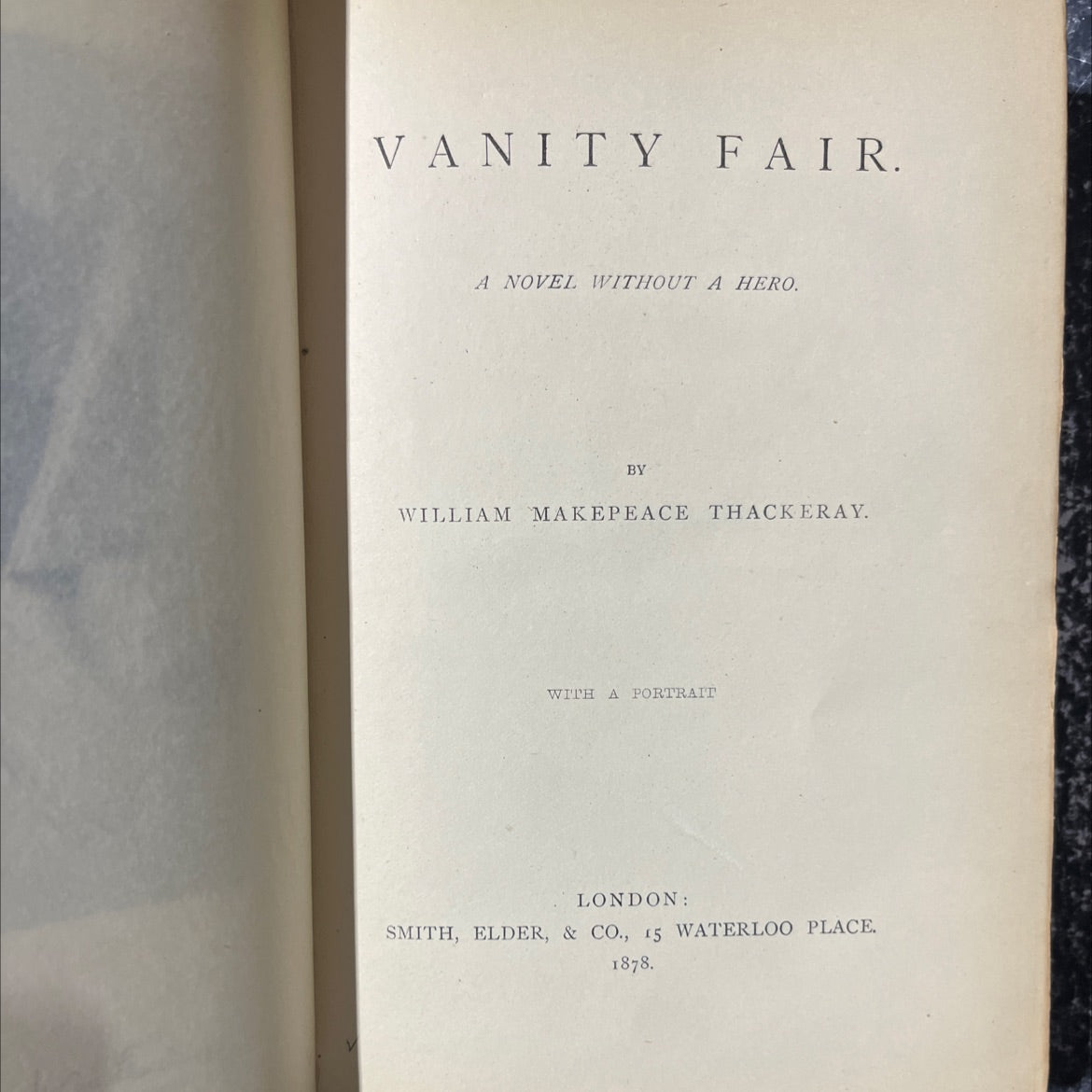 vanity fair. a novel without a hero book, by william makepeace thackeray, 1878 Leather image 2
