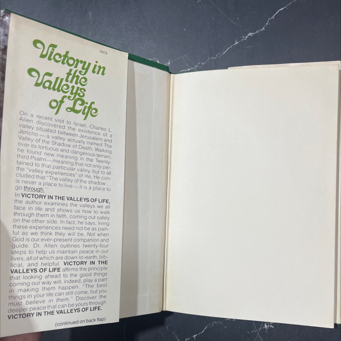 victory in the valleys of life book, by Charles L. Allen, 1981 Hardcover image 4
