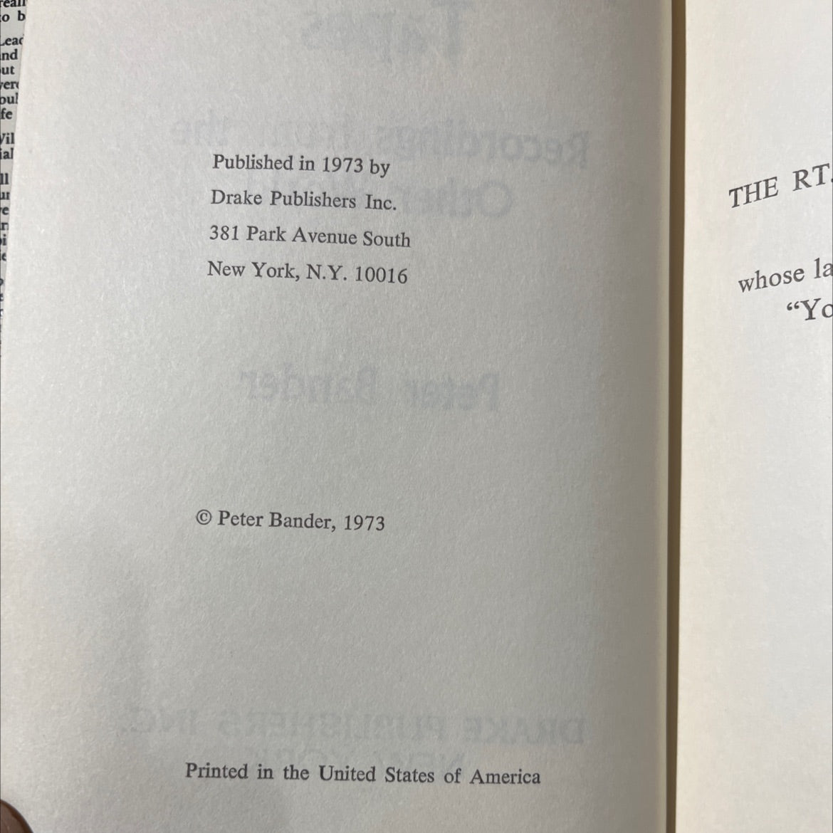 voices from the tapes recordings from the other world book, by Peter Bander, 1973 Hardcover image 3