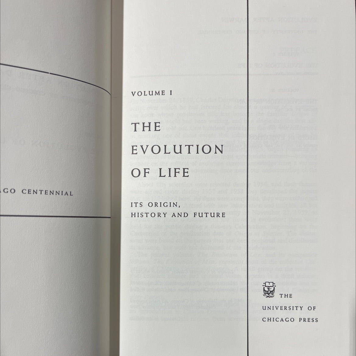 volume i go centennial the evolution of life its origin history and future book, by unknown, 1969 Hardcover image 2
