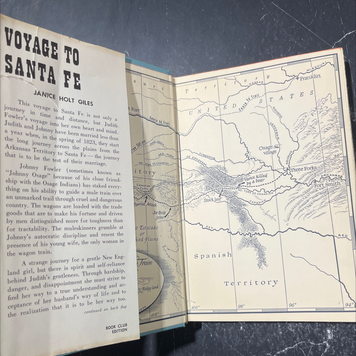 voyage to santa fe book, by Janice Holt Giles, 1962 Hardcover image 4