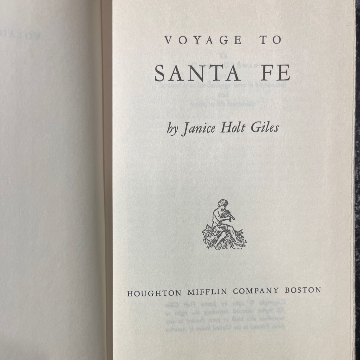 voyage to santa fe book, by Janice Holt Giles, 1962 Hardcover image 2