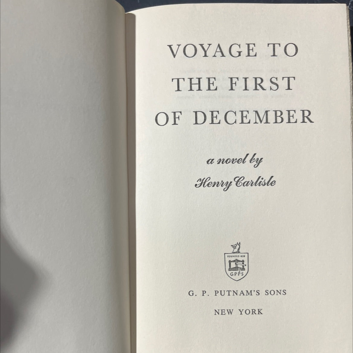 voyage to the first of december book, by Henry Carlisle, 1972 Hardcover image 2