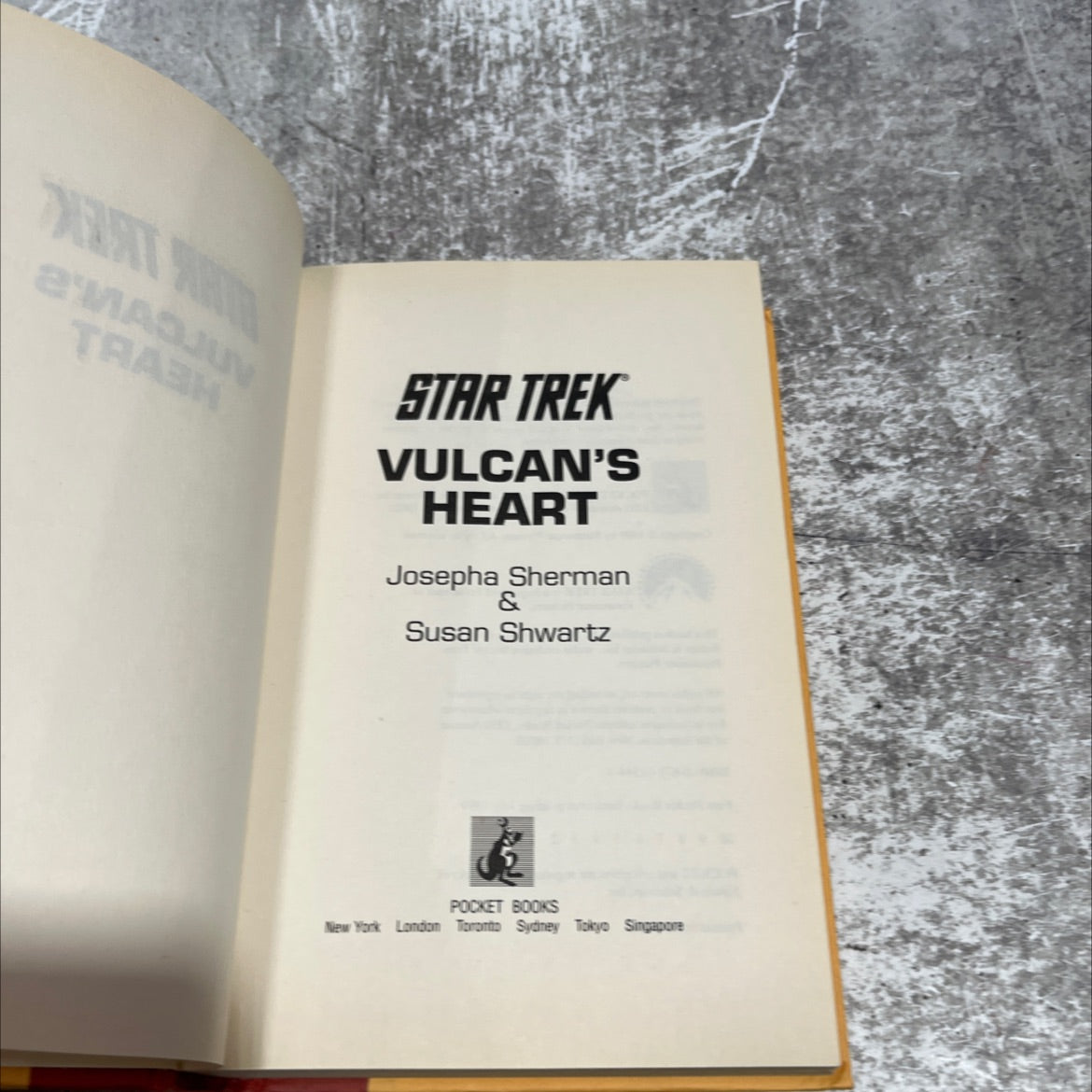 vulcan's heart book, by Josepha Sherman & Susan Shwartz, 1999 Hardcover image 2