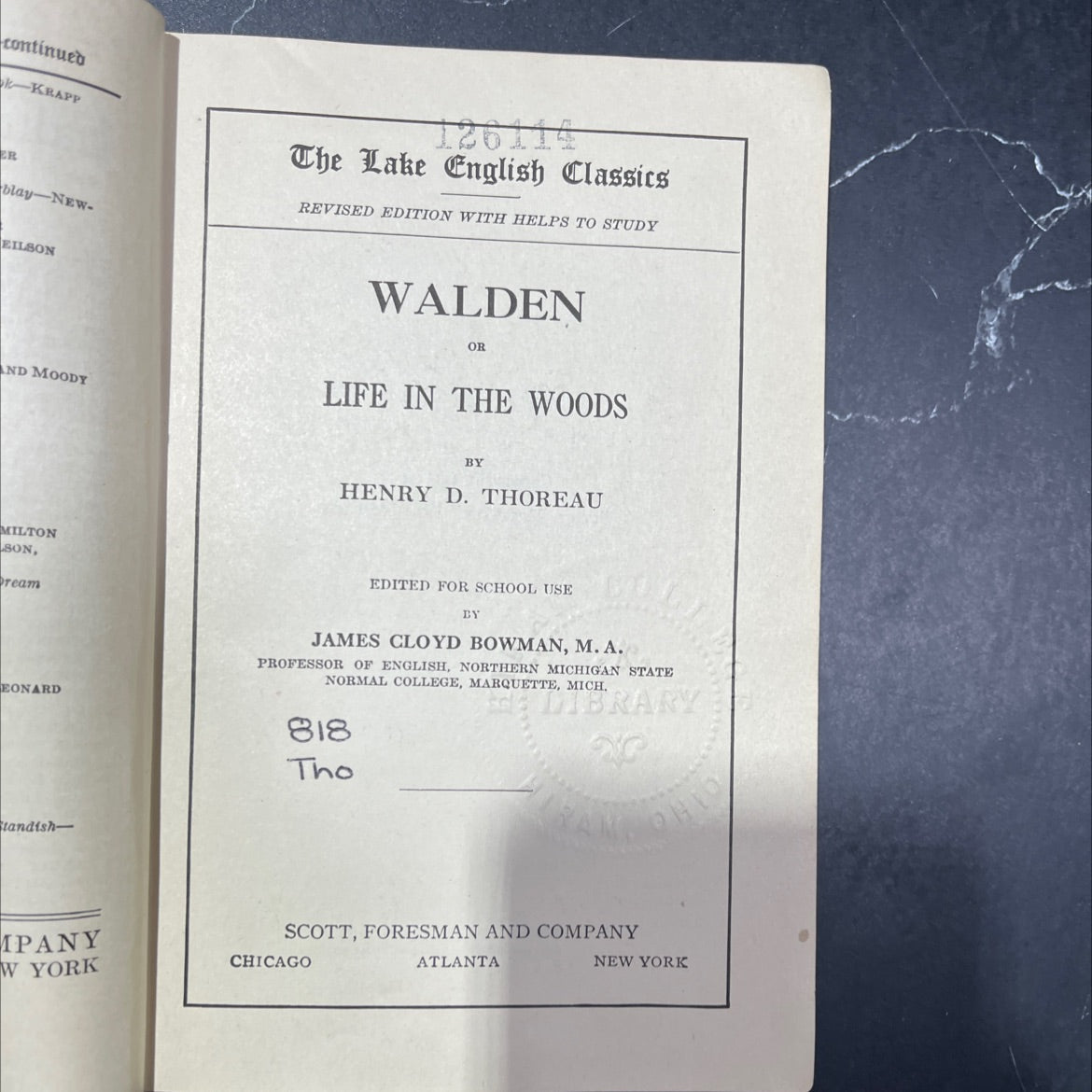 walden or life in the woods book, by henry d. thoreau, 1922 Hardcover image 2