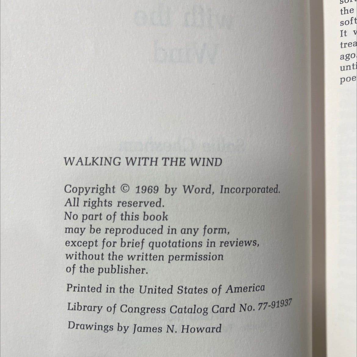 walking with the wind book, by Sallie Chesham, 1969 Hardcover image 3
