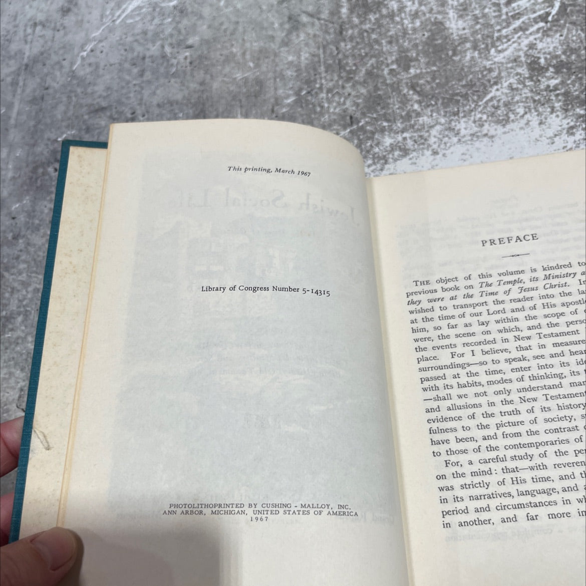 wall of jerusalem book, by alfred edersheim, 1967 Hardcover image 3