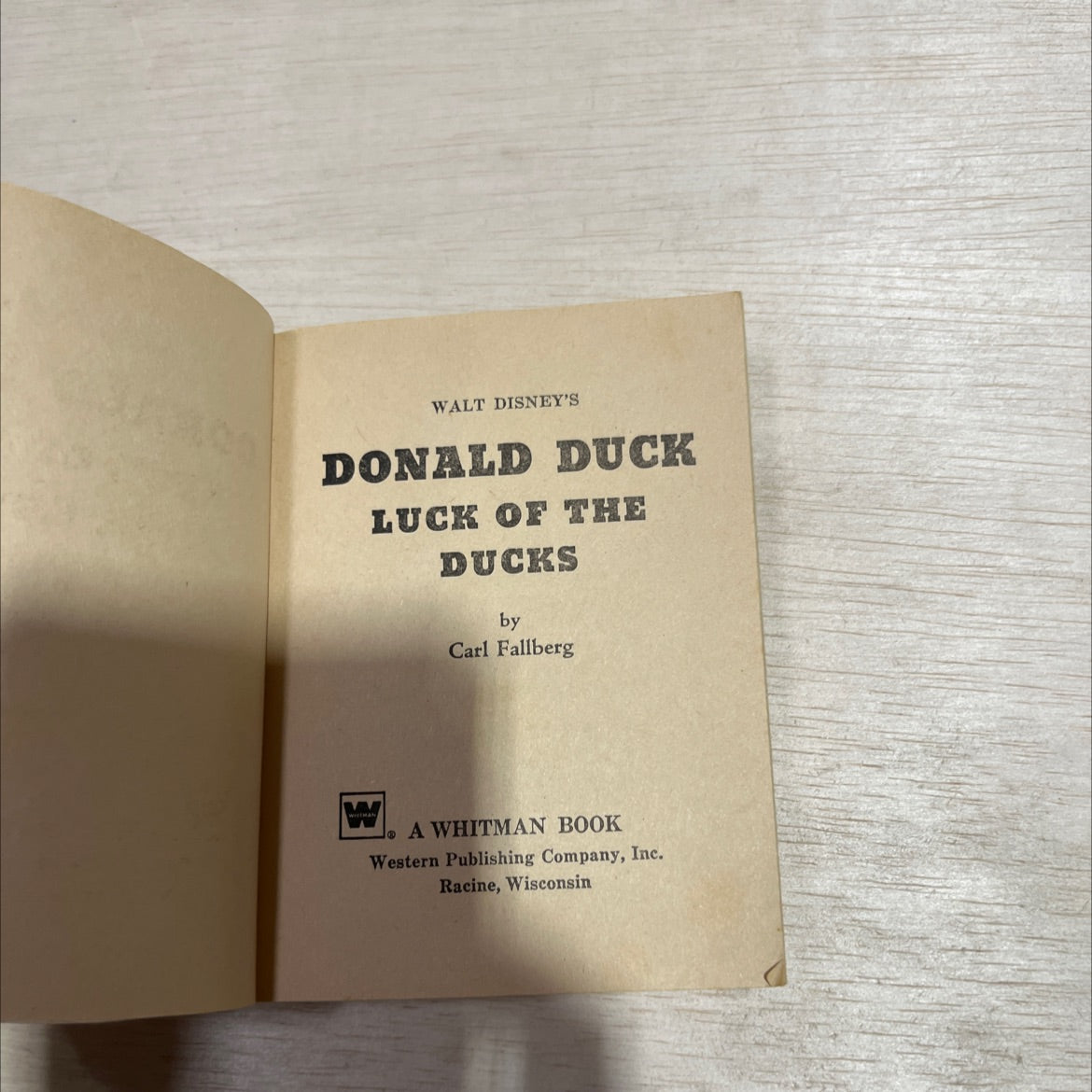 walt disney's donald duck luck of the ducks book, by carl fallberg, 1969 Paperback image 2