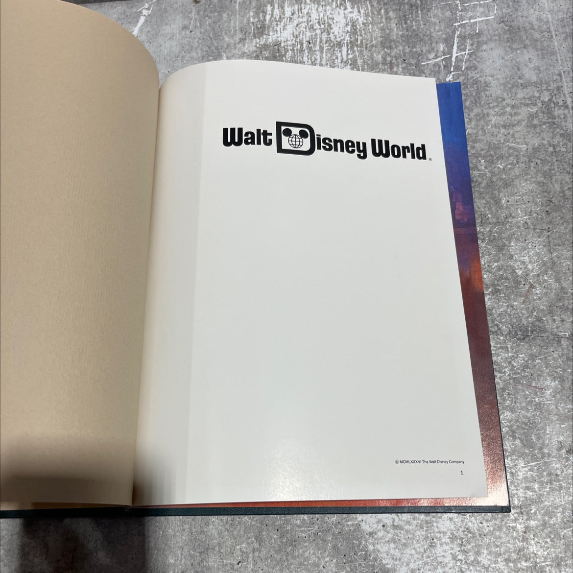 walt disney world mcmlxxxvi book, by the walt disney company, 1986 Hardcover image 2