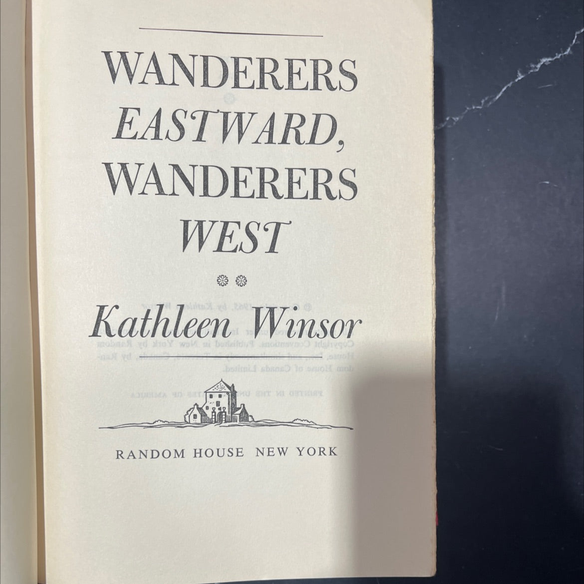 wanderers eastward, wanderers west book, by Kathleen Winsor, 1965 Hardcover image 2