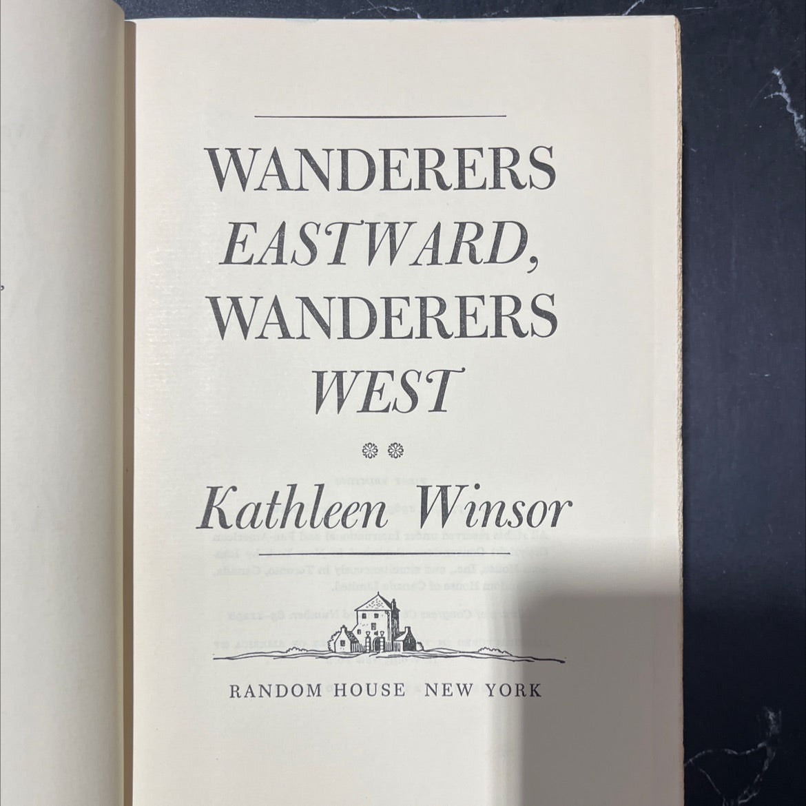 wanderers eastward, wanderers west book, by Kathleen Winsor, 1965 Hardcover image 2