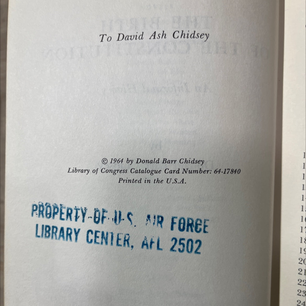 wanted: 1812 the birth of the constitution an informal history book, by donald barr chidsey, 1964 Hardcover image 3