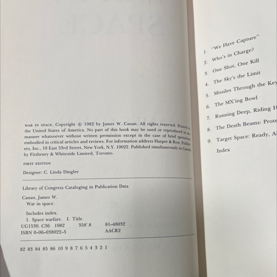 war in space book, by James W. Canan, 1982 Hardcover image 3