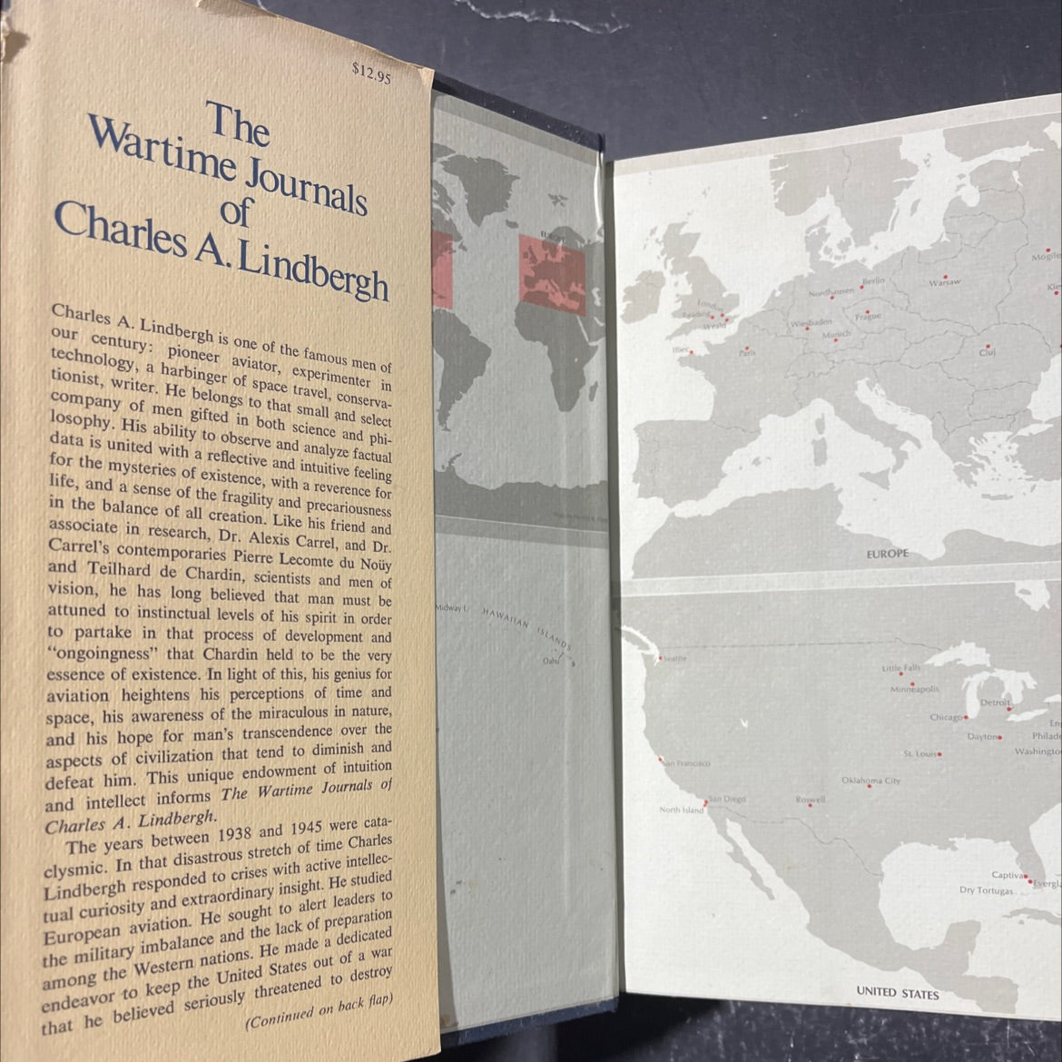 wartime journals of charles a. lindbergh book, by charles a. lindbergh, 1970 Hardcover image 4