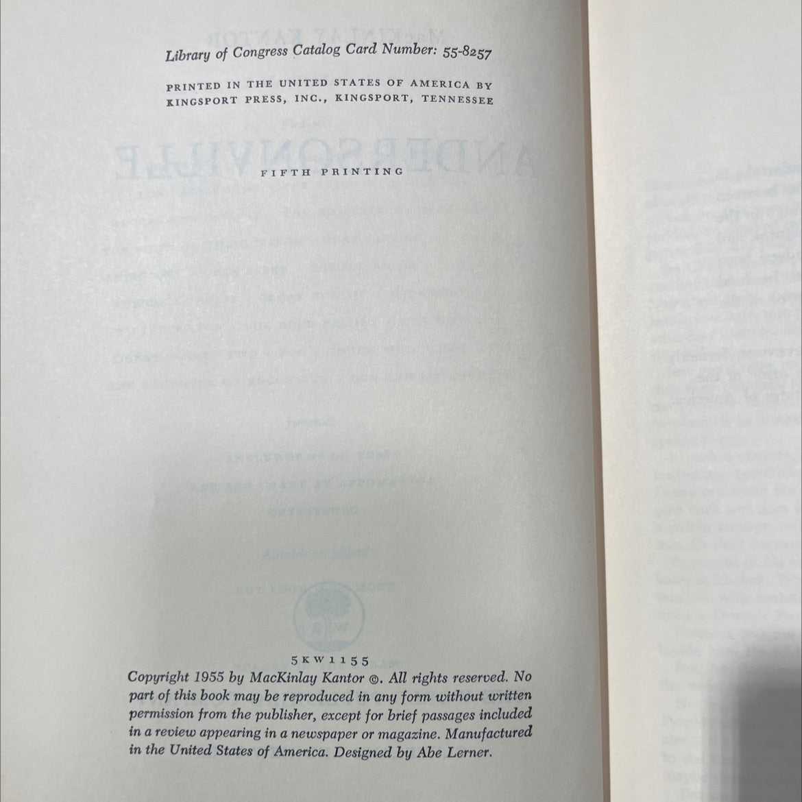 warwhoop my country book, by mackinlay kantor, 1955 Hardcover image 3