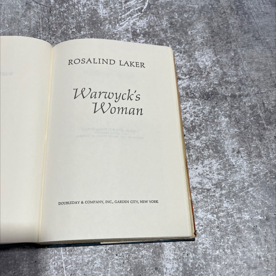 warwyck's woman book, by barbara øvstedal, 1978 Hardcover image 2