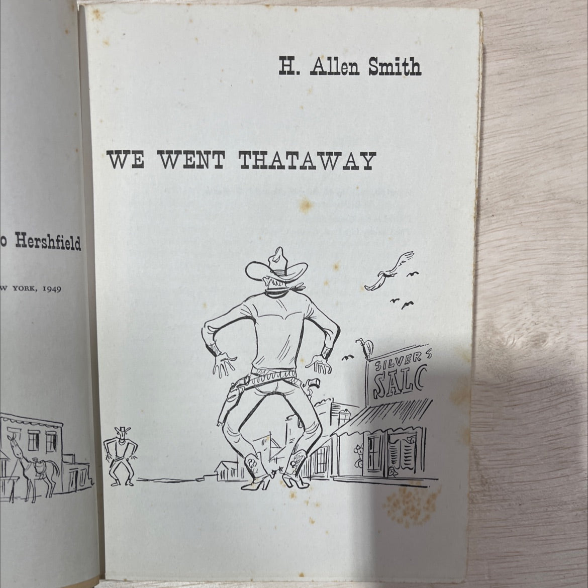 we went thataway book, by h. allen smith, 1949 Hardcover, Vintage, Heavily Used image 2