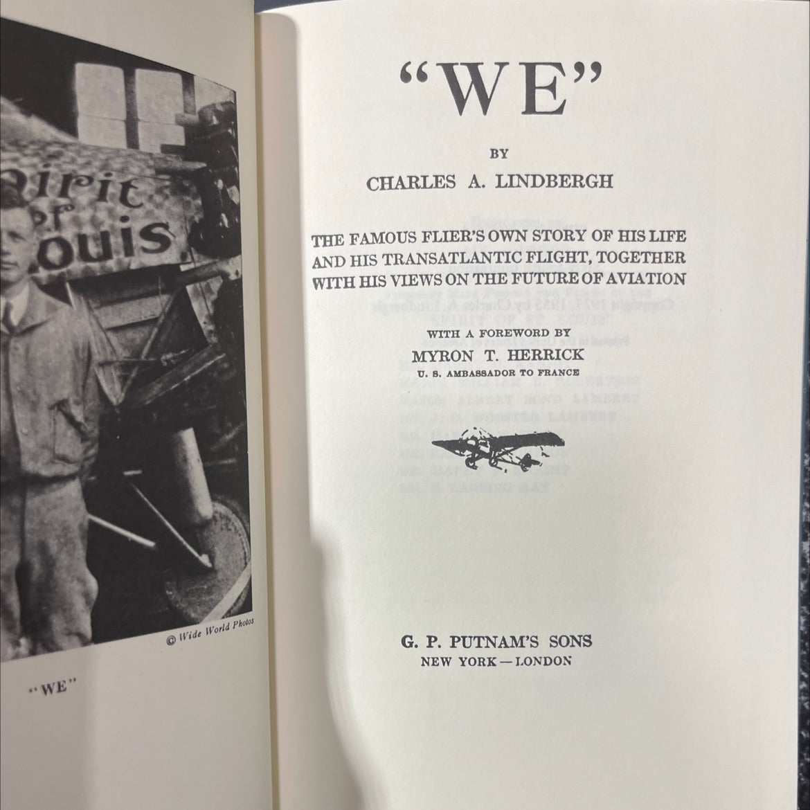 we book, by charles a. lindbergh, 1955 Hardcover image 2