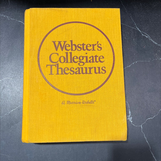 webster's collegiate thesaurus book, by merriam-webster inc., 1988 Hardcover image 1