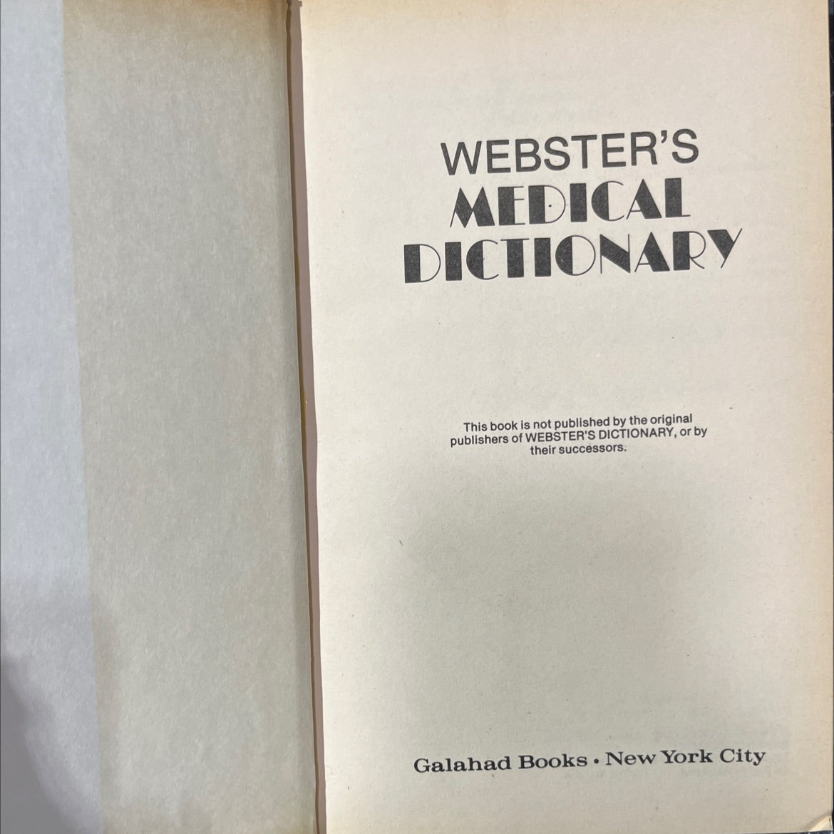 webster's medical dictionary book, by unknown, 1977 Hardcover image 2