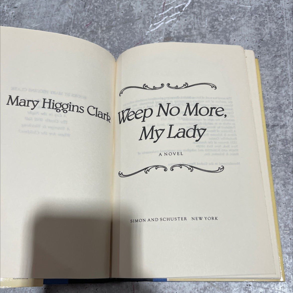 weep no more book, by mary higgins clark, 1987 Hardcover image 2