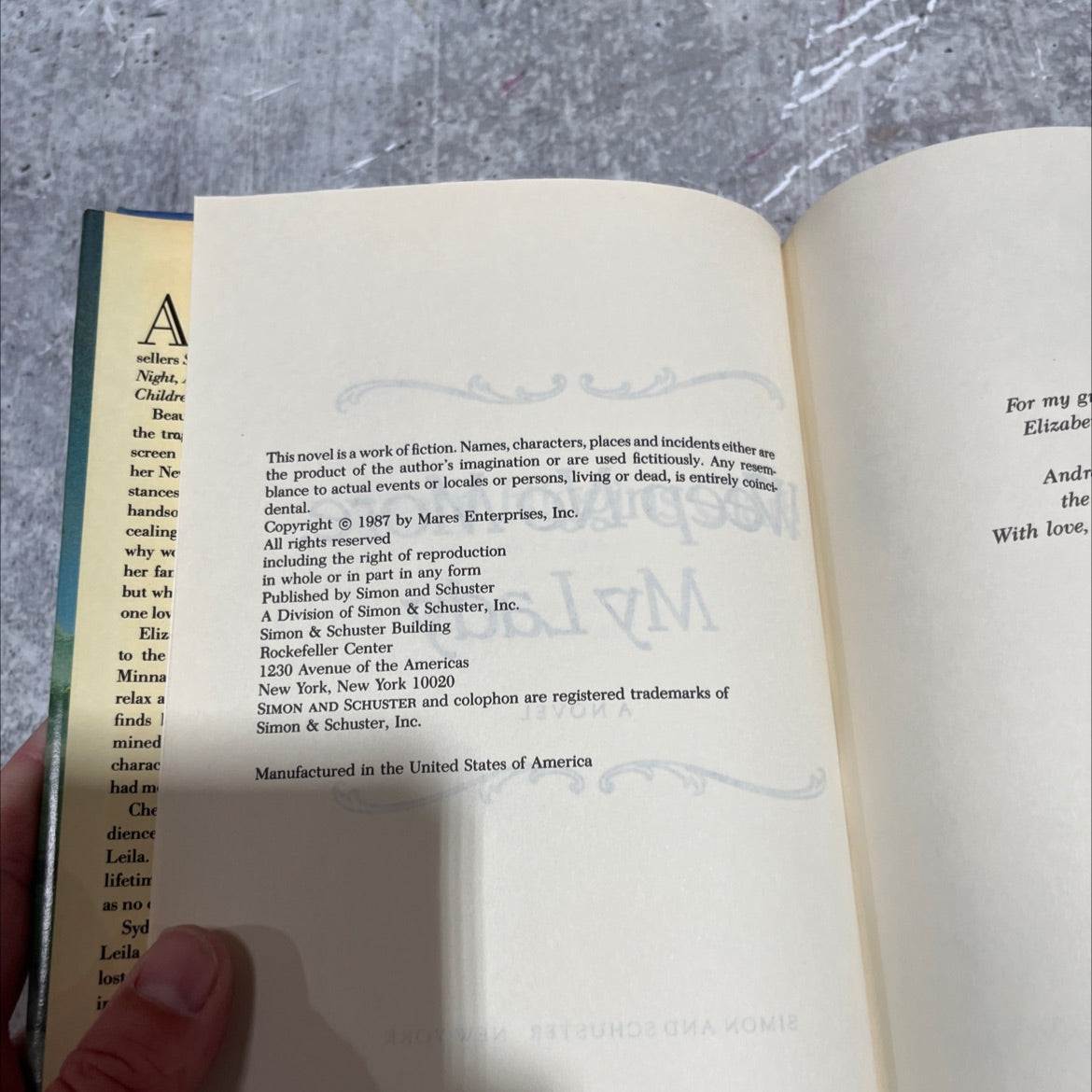 weep no more book, by mary higgins clark, 1987 Hardcover image 3
