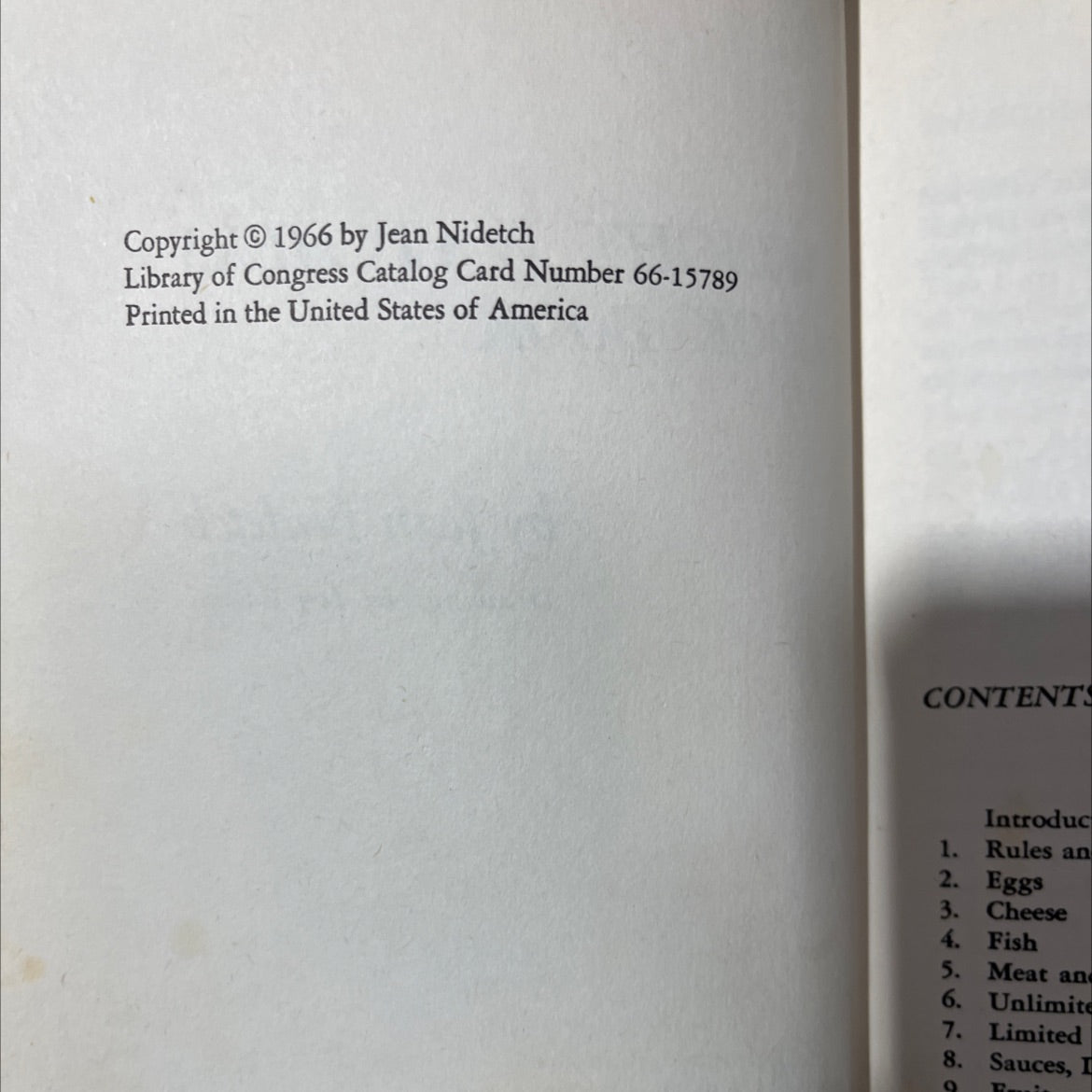weight watchers cook book book, by Jean Nidetch, 1966 Hardcover image 3