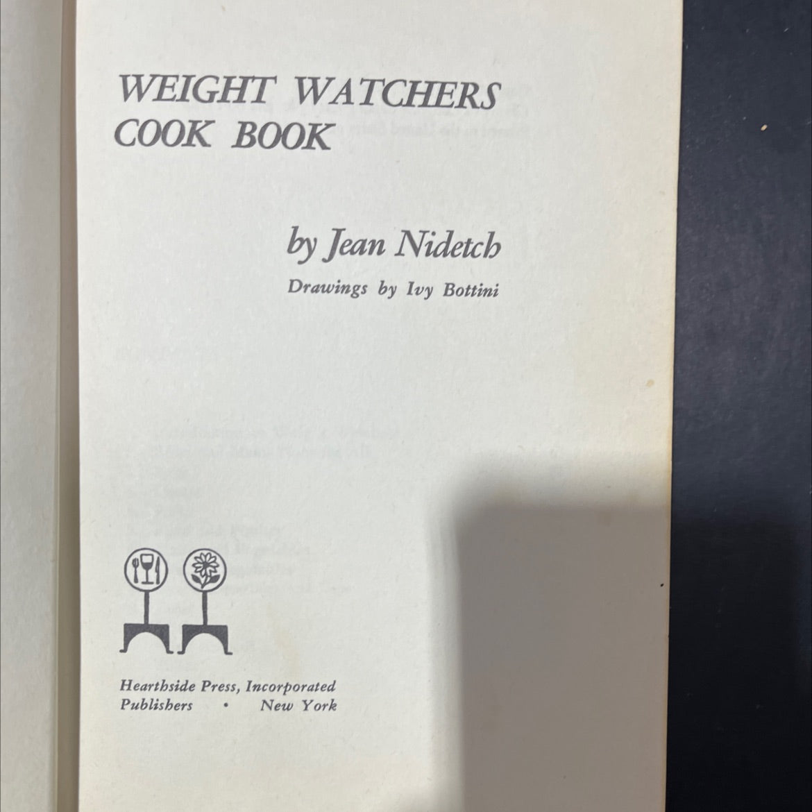 weight watchers cook book book, by Jean Nidetch, 1966 Hardcover image 2