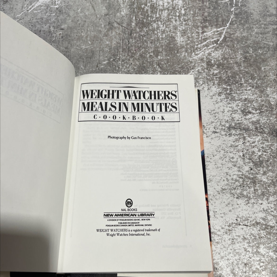 weight watchers meals in minutes book, by weight watchers international, inc., 1989 Hardcover image 2
