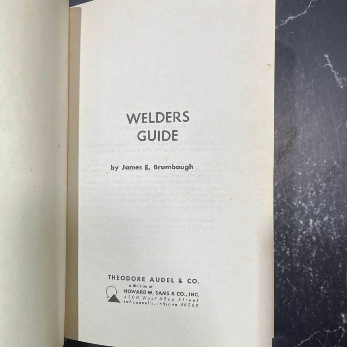 welders guide book, by James E. Brumbaugh, 1976 Hardcover image 2