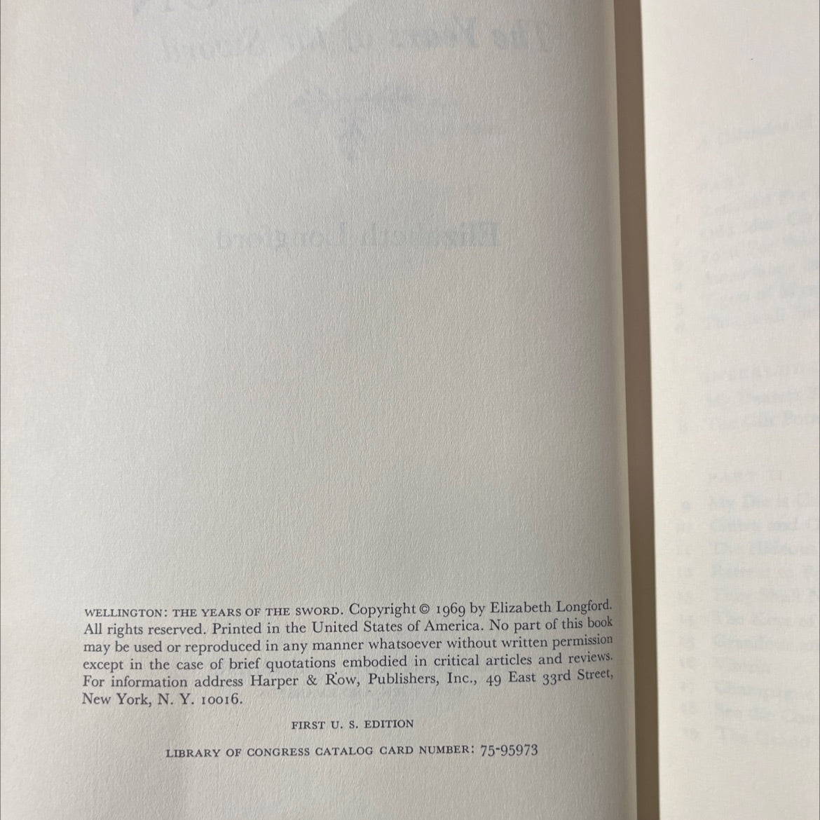wellington: the years of the sword book, by elizabeth longford, 1969 Hardcover image 3