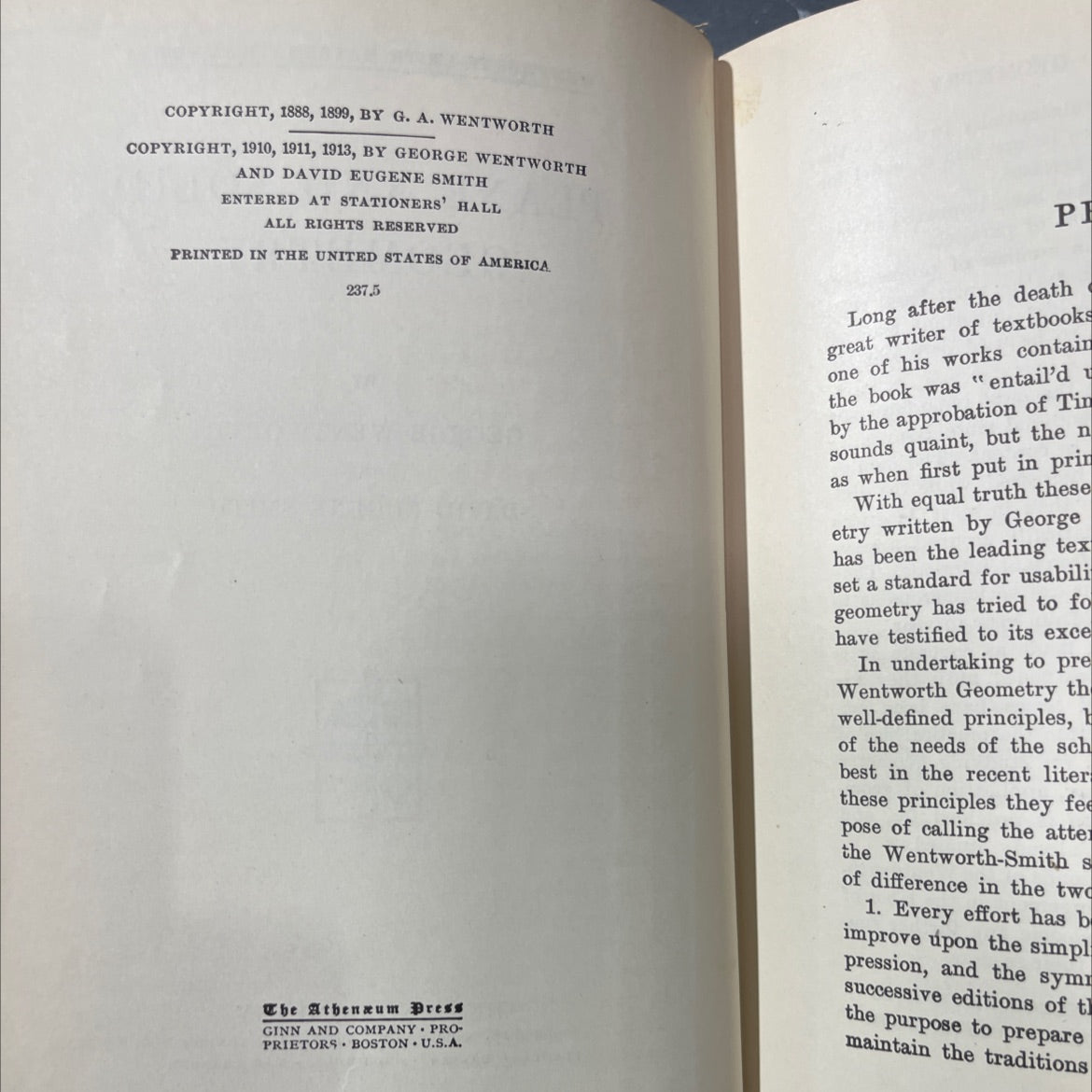 wentworth-smith mathematical series plane and solid geometry book, by george wentworth and david eugene smith, 1913 image 3