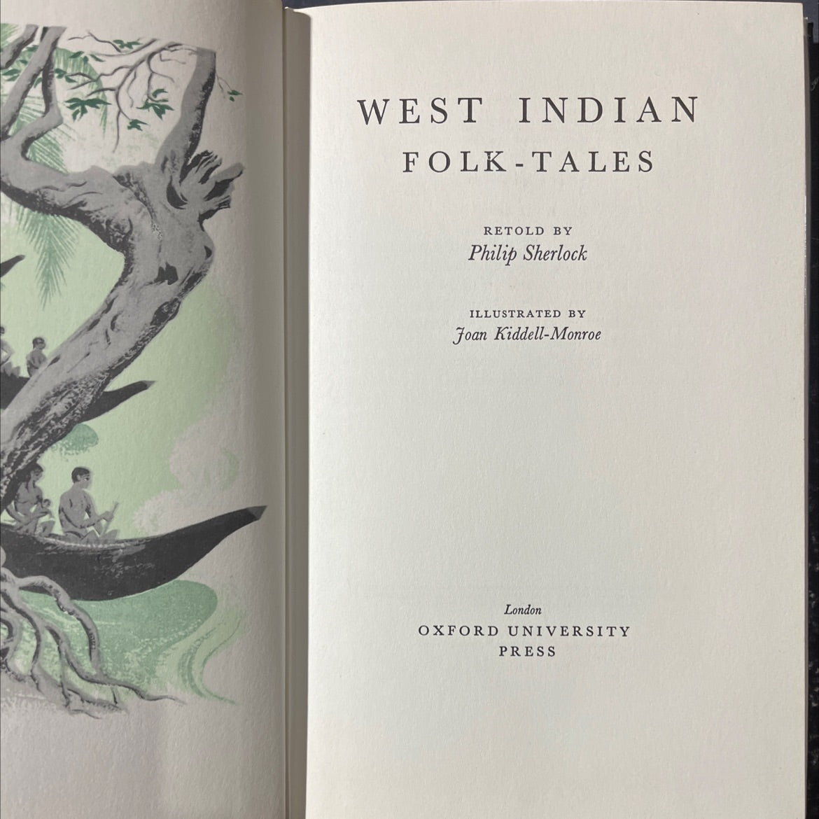 west indian folk tales book, by Philip Sherlock, 1975 Hardcover image 2
