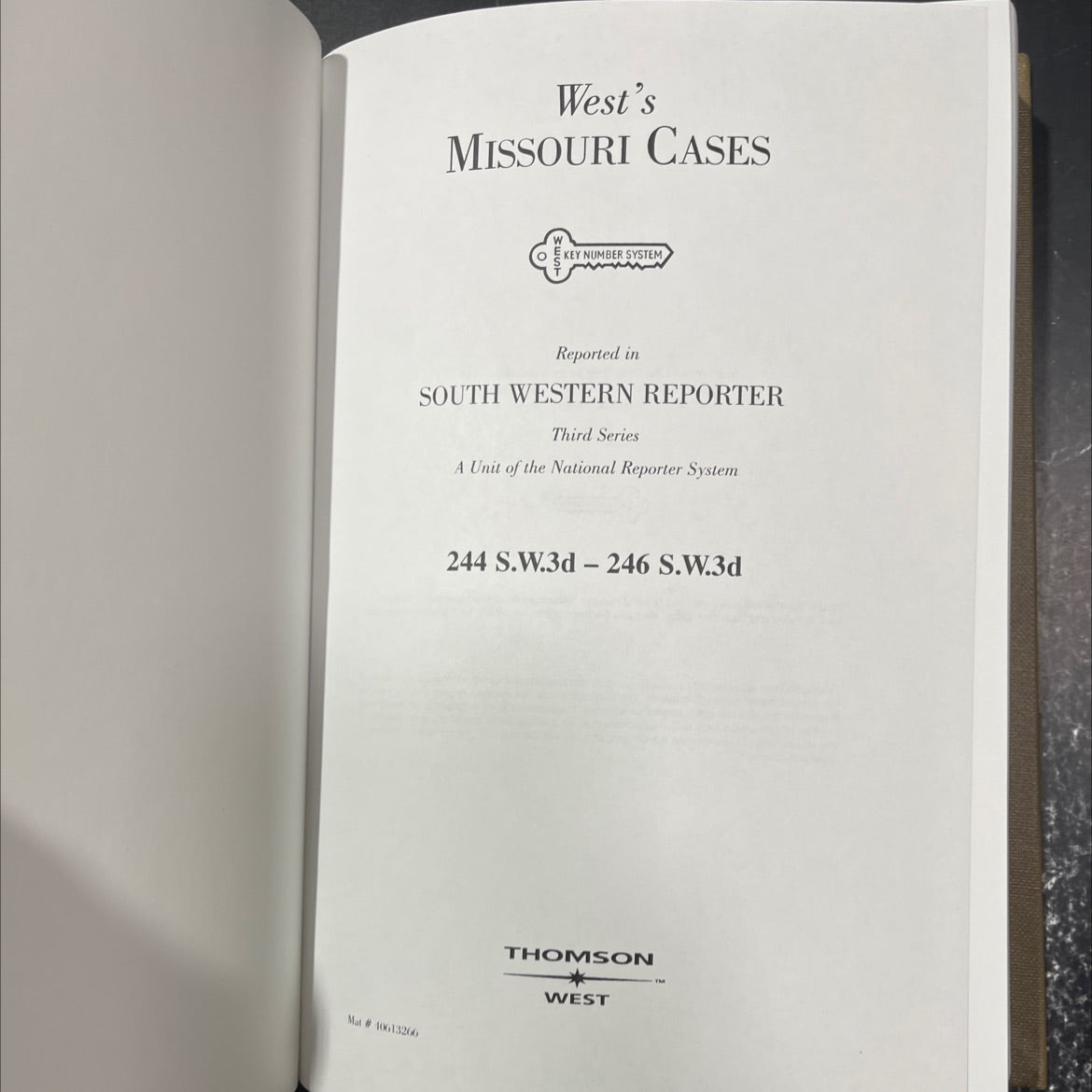 west's missouri cases key number system book, by unknown, 2008 Hardcover image 2