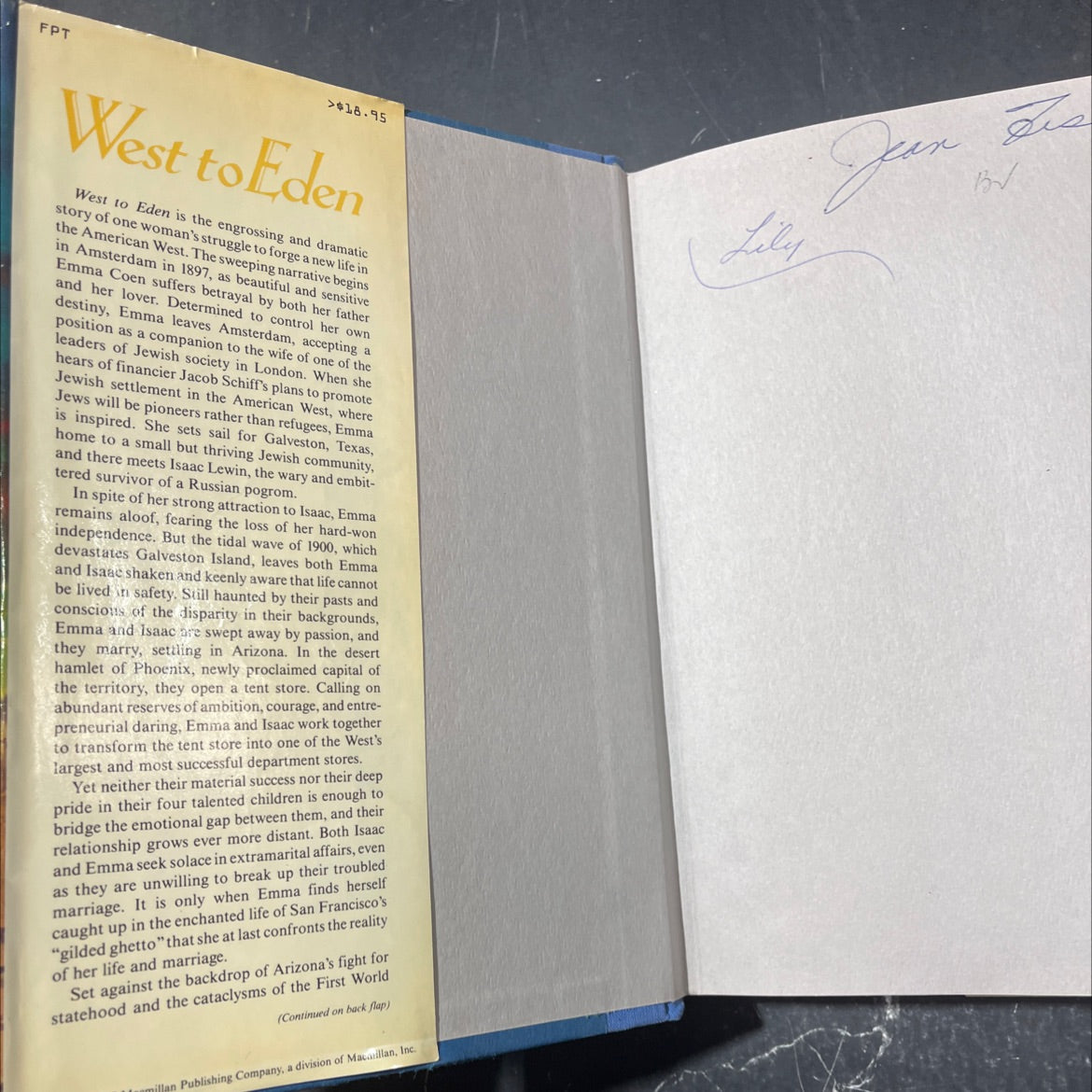 west to eden book, by gloria goldreich, 1987 Hardcover image 4