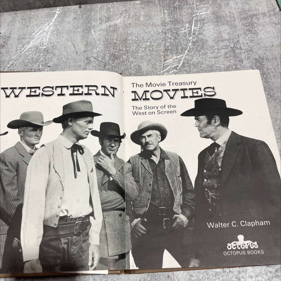 western the movie treasury movies the story of the west on screen book, by walter c. clapham, 1970 Hardcover image 2